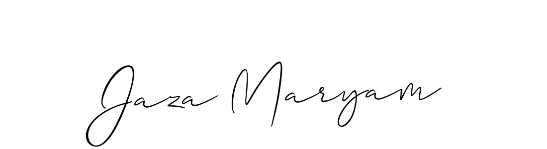 How to make Jaza Maryam name signature. Use Allison_Script style for creating short signs online. This is the latest handwritten sign. Jaza Maryam signature style 2 images and pictures png