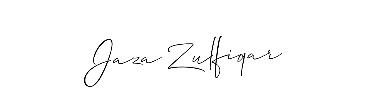 How to Draw Jaza Zulfiqar signature style? Allison_Script is a latest design signature styles for name Jaza Zulfiqar. Jaza Zulfiqar signature style 2 images and pictures png