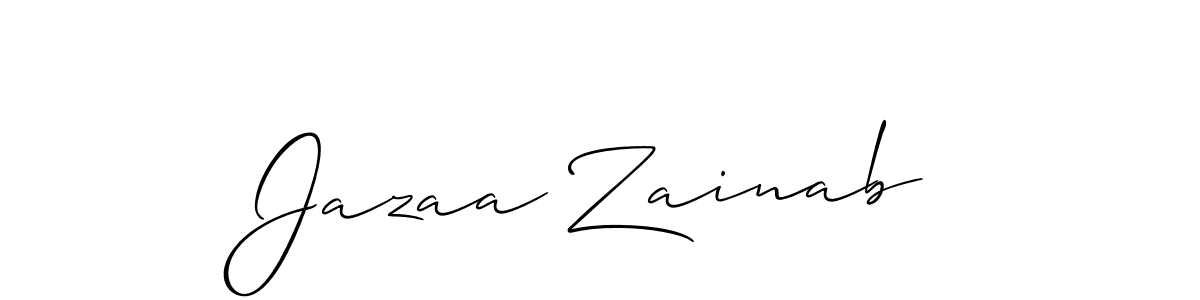 if you are searching for the best signature style for your name Jazaa Zainab. so please give up your signature search. here we have designed multiple signature styles  using Allison_Script. Jazaa Zainab signature style 2 images and pictures png