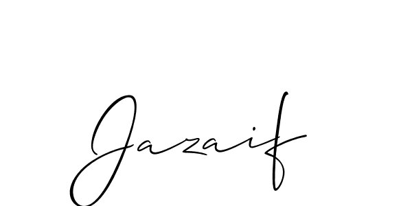 Create a beautiful signature design for name Jazaif. With this signature (Allison_Script) fonts, you can make a handwritten signature for free. Jazaif signature style 2 images and pictures png