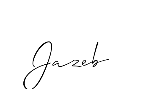 How to make Jazeb signature? Allison_Script is a professional autograph style. Create handwritten signature for Jazeb name. Jazeb signature style 2 images and pictures png