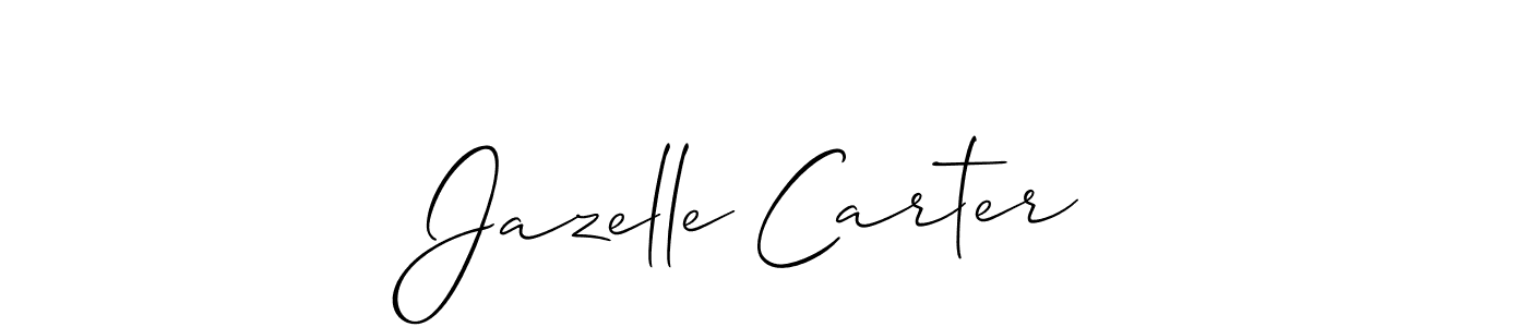 Create a beautiful signature design for name Jazelle Carter. With this signature (Allison_Script) fonts, you can make a handwritten signature for free. Jazelle Carter signature style 2 images and pictures png