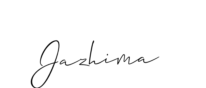 The best way (Allison_Script) to make a short signature is to pick only two or three words in your name. The name Jazhima include a total of six letters. For converting this name. Jazhima signature style 2 images and pictures png