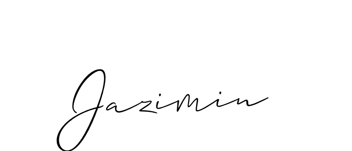 Allison_Script is a professional signature style that is perfect for those who want to add a touch of class to their signature. It is also a great choice for those who want to make their signature more unique. Get Jazimin name to fancy signature for free. Jazimin signature style 2 images and pictures png