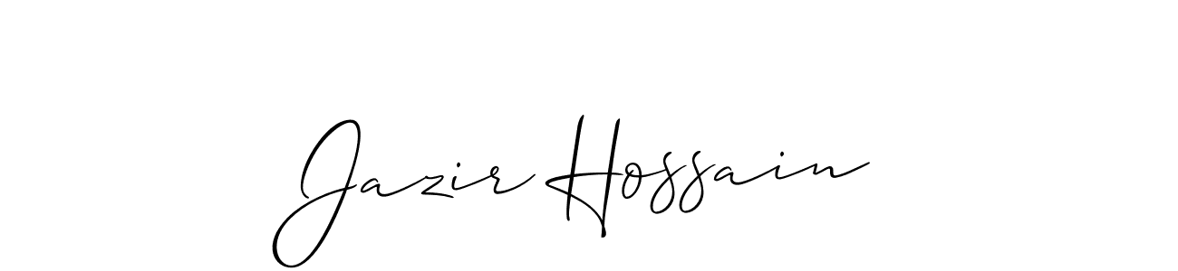 How to make Jazir Hossain name signature. Use Allison_Script style for creating short signs online. This is the latest handwritten sign. Jazir Hossain signature style 2 images and pictures png