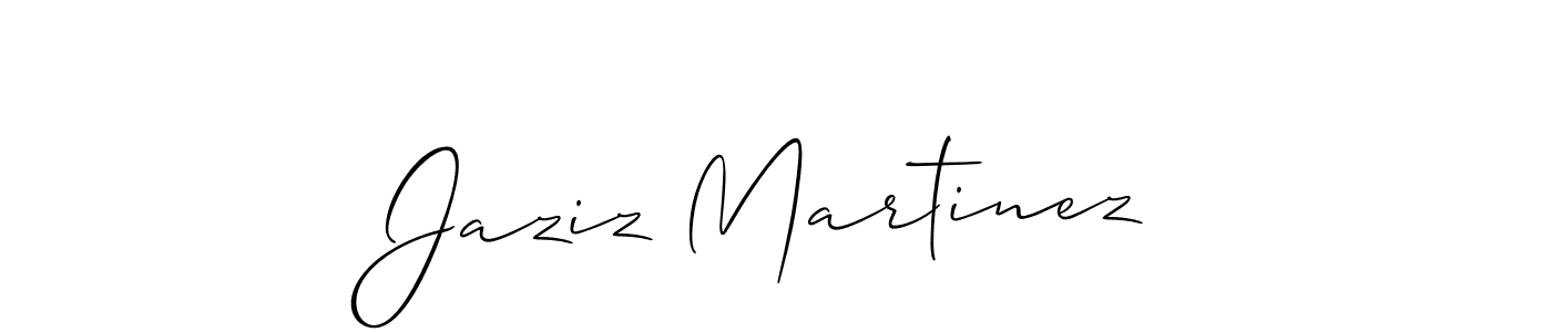 You should practise on your own different ways (Allison_Script) to write your name (Jaziz Martinez) in signature. don't let someone else do it for you. Jaziz Martinez signature style 2 images and pictures png