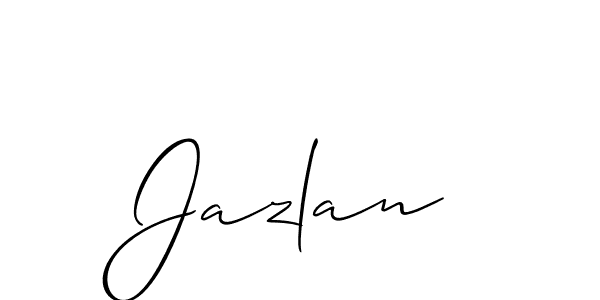 How to make Jazlan signature? Allison_Script is a professional autograph style. Create handwritten signature for Jazlan name. Jazlan signature style 2 images and pictures png