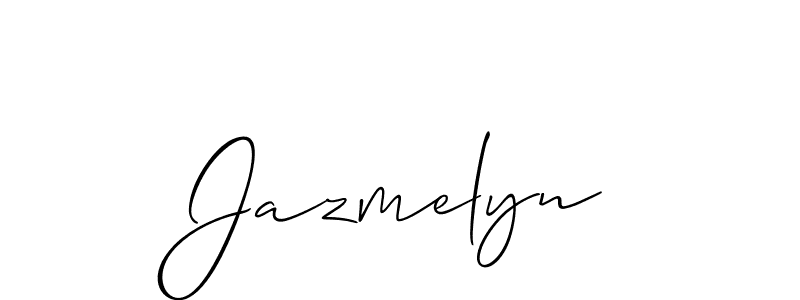 How to Draw Jazmelyn signature style? Allison_Script is a latest design signature styles for name Jazmelyn. Jazmelyn signature style 2 images and pictures png