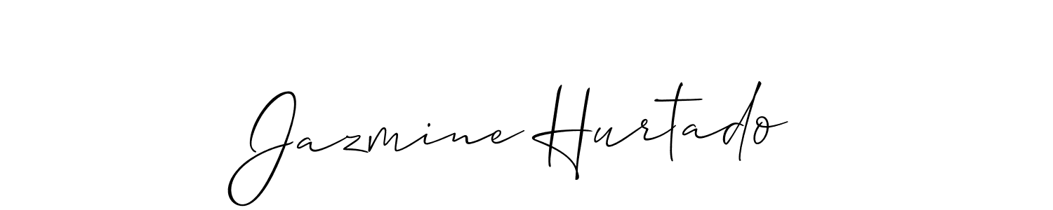 Use a signature maker to create a handwritten signature online. With this signature software, you can design (Allison_Script) your own signature for name Jazmine Hurtado. Jazmine Hurtado signature style 2 images and pictures png