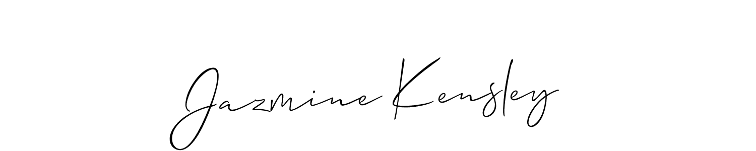 Make a beautiful signature design for name Jazmine Kensley. With this signature (Allison_Script) style, you can create a handwritten signature for free. Jazmine Kensley signature style 2 images and pictures png