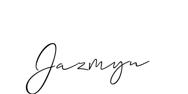 Jazmyn stylish signature style. Best Handwritten Sign (Allison_Script) for my name. Handwritten Signature Collection Ideas for my name Jazmyn. Jazmyn signature style 2 images and pictures png