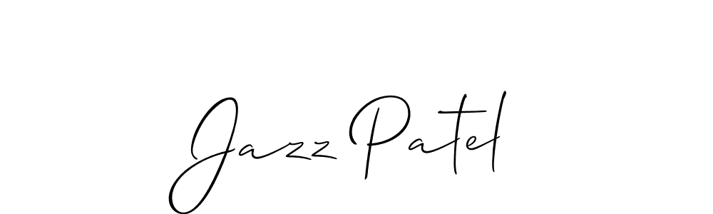 Make a beautiful signature design for name Jazz Patel. With this signature (Allison_Script) style, you can create a handwritten signature for free. Jazz Patel signature style 2 images and pictures png