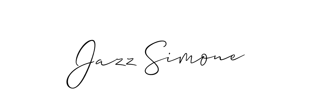 How to make Jazz Simone name signature. Use Allison_Script style for creating short signs online. This is the latest handwritten sign. Jazz Simone signature style 2 images and pictures png