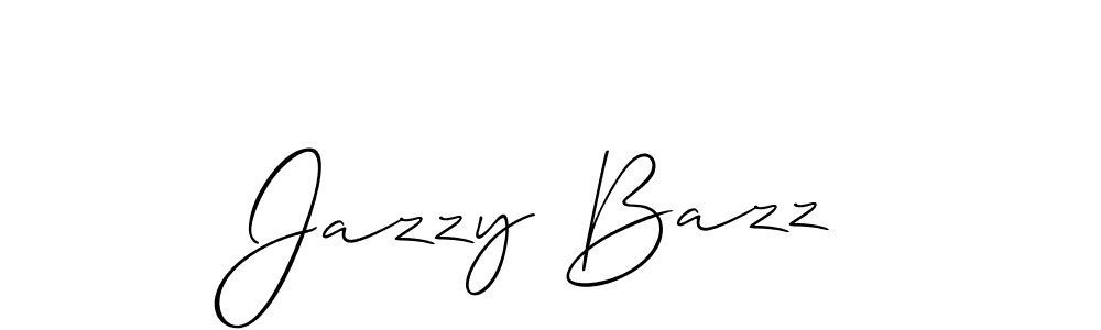 You should practise on your own different ways (Allison_Script) to write your name (Jazzy Bazz) in signature. don't let someone else do it for you. Jazzy Bazz signature style 2 images and pictures png