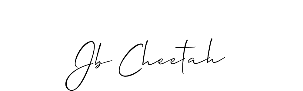 Create a beautiful signature design for name Jb Cheetah. With this signature (Allison_Script) fonts, you can make a handwritten signature for free. Jb Cheetah signature style 2 images and pictures png