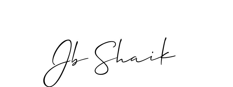Design your own signature with our free online signature maker. With this signature software, you can create a handwritten (Allison_Script) signature for name Jb Shaik. Jb Shaik signature style 2 images and pictures png
