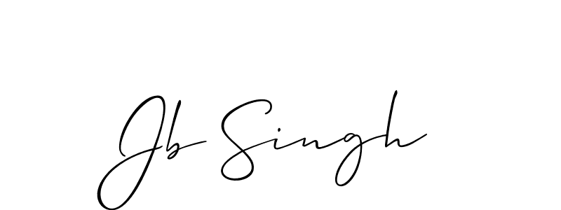 Use a signature maker to create a handwritten signature online. With this signature software, you can design (Allison_Script) your own signature for name Jb Singh. Jb Singh signature style 2 images and pictures png