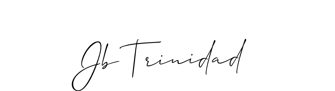 Use a signature maker to create a handwritten signature online. With this signature software, you can design (Allison_Script) your own signature for name Jb Trinidad. Jb Trinidad signature style 2 images and pictures png