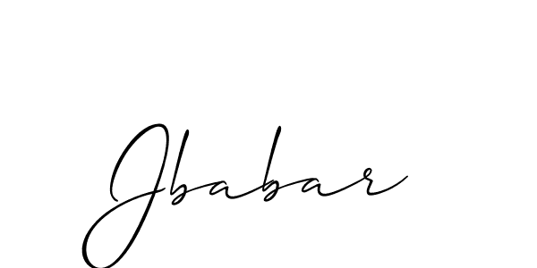Make a beautiful signature design for name Jbabar. With this signature (Allison_Script) style, you can create a handwritten signature for free. Jbabar signature style 2 images and pictures png