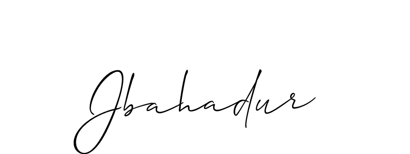 How to make Jbahadur signature? Allison_Script is a professional autograph style. Create handwritten signature for Jbahadur name. Jbahadur signature style 2 images and pictures png