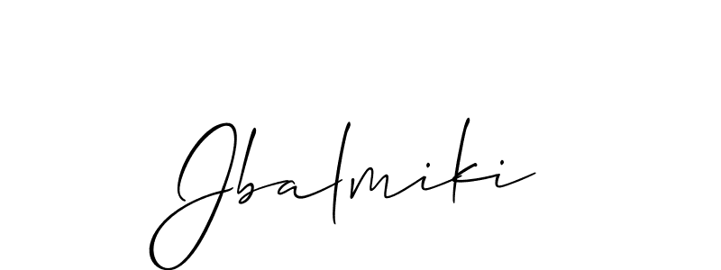 if you are searching for the best signature style for your name Jbalmiki. so please give up your signature search. here we have designed multiple signature styles  using Allison_Script. Jbalmiki signature style 2 images and pictures png