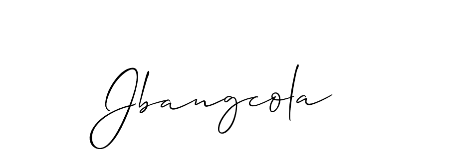 Make a beautiful signature design for name Jbangcola. With this signature (Allison_Script) style, you can create a handwritten signature for free. Jbangcola signature style 2 images and pictures png