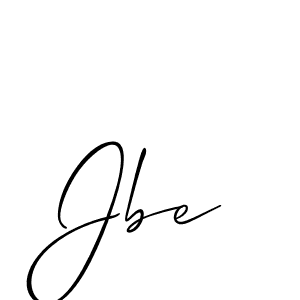 Design your own signature with our free online signature maker. With this signature software, you can create a handwritten (Allison_Script) signature for name Jbe. Jbe signature style 2 images and pictures png