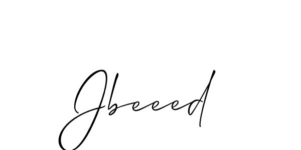 Use a signature maker to create a handwritten signature online. With this signature software, you can design (Allison_Script) your own signature for name Jbeeed. Jbeeed signature style 2 images and pictures png