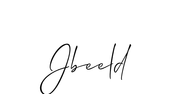 The best way (Allison_Script) to make a short signature is to pick only two or three words in your name. The name Jbeeld include a total of six letters. For converting this name. Jbeeld signature style 2 images and pictures png