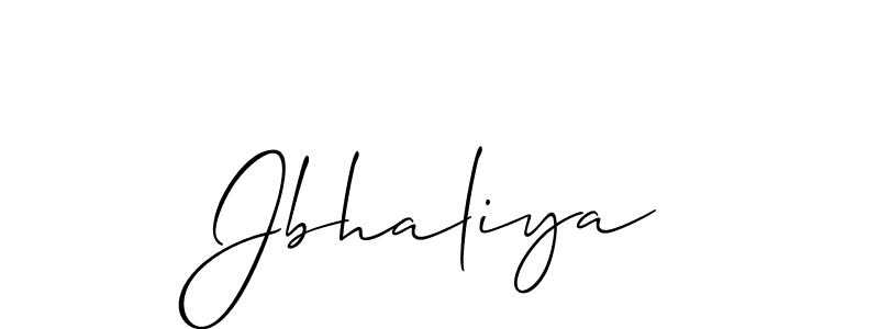 Design your own signature with our free online signature maker. With this signature software, you can create a handwritten (Allison_Script) signature for name Jbhaliya. Jbhaliya signature style 2 images and pictures png