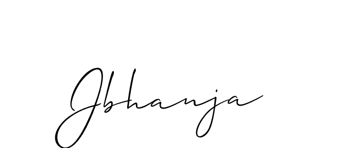 Create a beautiful signature design for name Jbhanja. With this signature (Allison_Script) fonts, you can make a handwritten signature for free. Jbhanja signature style 2 images and pictures png