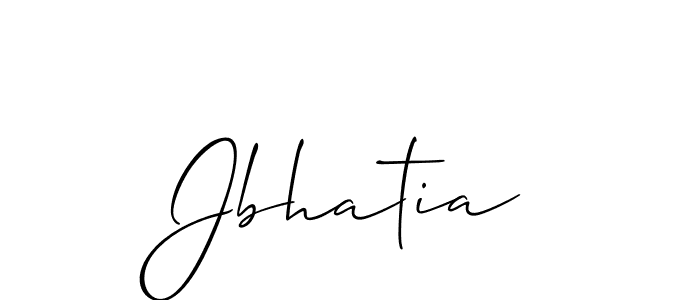 Use a signature maker to create a handwritten signature online. With this signature software, you can design (Allison_Script) your own signature for name Jbhatia. Jbhatia signature style 2 images and pictures png
