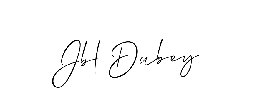 Make a beautiful signature design for name Jbl Dubey. With this signature (Allison_Script) style, you can create a handwritten signature for free. Jbl Dubey signature style 2 images and pictures png