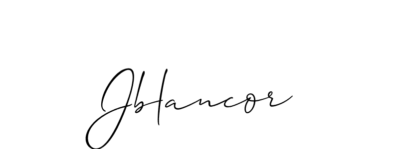 Create a beautiful signature design for name Jblancor. With this signature (Allison_Script) fonts, you can make a handwritten signature for free. Jblancor signature style 2 images and pictures png