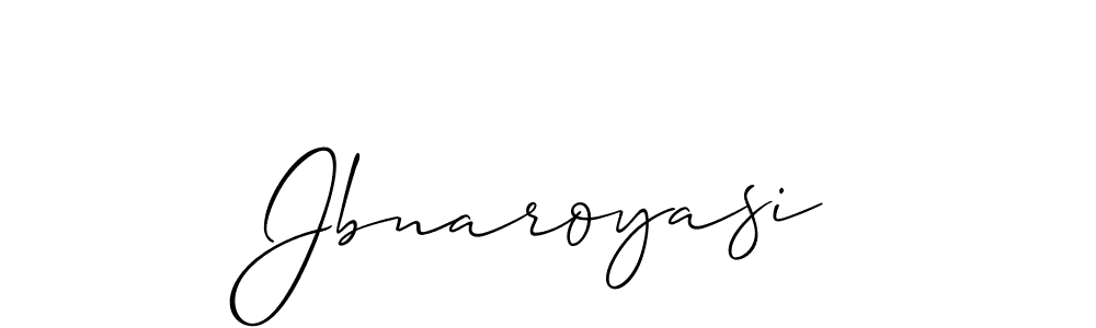 How to make Jbnaroyasi name signature. Use Allison_Script style for creating short signs online. This is the latest handwritten sign. Jbnaroyasi signature style 2 images and pictures png