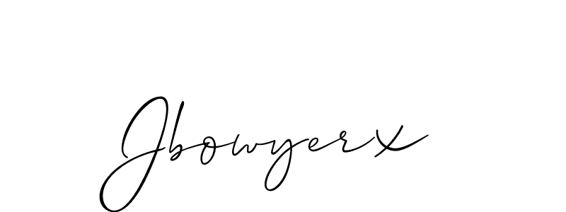 Design your own signature with our free online signature maker. With this signature software, you can create a handwritten (Allison_Script) signature for name Jbowyerx. Jbowyerx signature style 2 images and pictures png