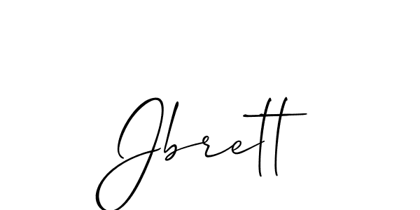 Create a beautiful signature design for name Jbrett. With this signature (Allison_Script) fonts, you can make a handwritten signature for free. Jbrett signature style 2 images and pictures png