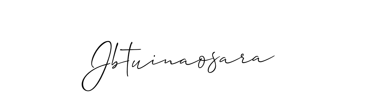 Design your own signature with our free online signature maker. With this signature software, you can create a handwritten (Allison_Script) signature for name Jbtuinaosara. Jbtuinaosara signature style 2 images and pictures png