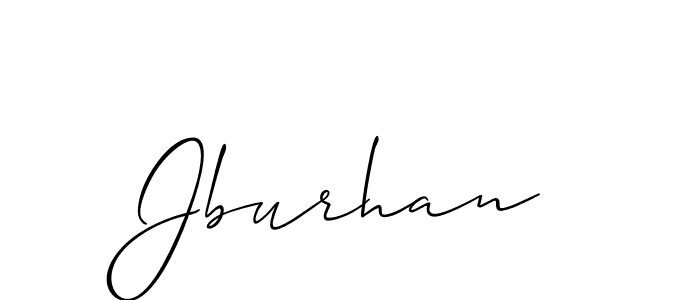 Design your own signature with our free online signature maker. With this signature software, you can create a handwritten (Allison_Script) signature for name Jburhan. Jburhan signature style 2 images and pictures png