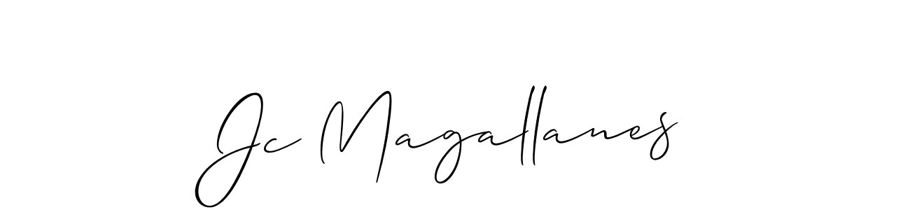 Jc Magallanes stylish signature style. Best Handwritten Sign (Allison_Script) for my name. Handwritten Signature Collection Ideas for my name Jc Magallanes. Jc Magallanes signature style 2 images and pictures png