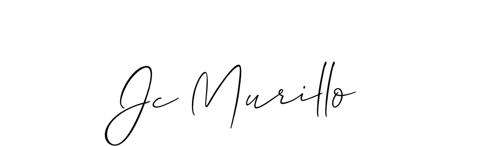 The best way (Allison_Script) to make a short signature is to pick only two or three words in your name. The name Jc Murillo include a total of six letters. For converting this name. Jc Murillo signature style 2 images and pictures png