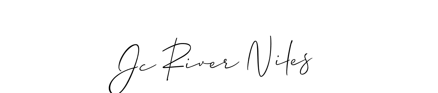 This is the best signature style for the Jc River Niles name. Also you like these signature font (Allison_Script). Mix name signature. Jc River Niles signature style 2 images and pictures png