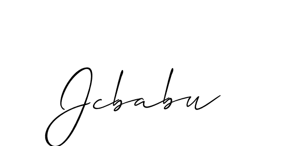 Design your own signature with our free online signature maker. With this signature software, you can create a handwritten (Allison_Script) signature for name Jcbabu. Jcbabu signature style 2 images and pictures png