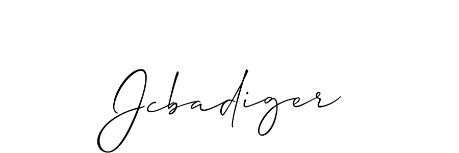 if you are searching for the best signature style for your name Jcbadiger. so please give up your signature search. here we have designed multiple signature styles  using Allison_Script. Jcbadiger signature style 2 images and pictures png