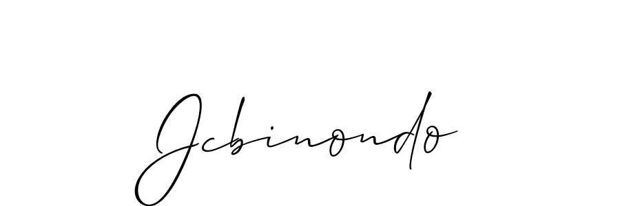 How to make Jcbinondo signature? Allison_Script is a professional autograph style. Create handwritten signature for Jcbinondo name. Jcbinondo signature style 2 images and pictures png