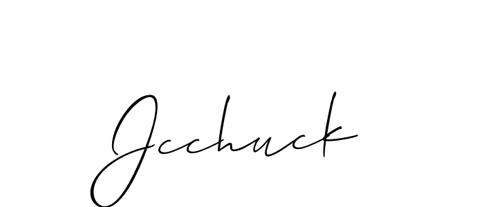 How to Draw Jcchuck signature style? Allison_Script is a latest design signature styles for name Jcchuck. Jcchuck signature style 2 images and pictures png