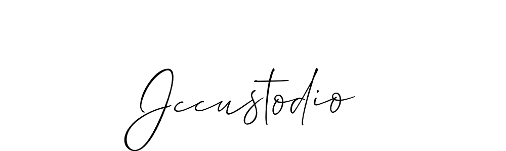 if you are searching for the best signature style for your name Jccustodio. so please give up your signature search. here we have designed multiple signature styles  using Allison_Script. Jccustodio signature style 2 images and pictures png