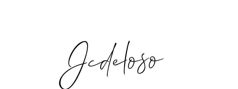 Create a beautiful signature design for name Jcdeloso. With this signature (Allison_Script) fonts, you can make a handwritten signature for free. Jcdeloso signature style 2 images and pictures png