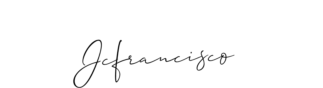 It looks lik you need a new signature style for name Jcfrancisco. Design unique handwritten (Allison_Script) signature with our free signature maker in just a few clicks. Jcfrancisco signature style 2 images and pictures png