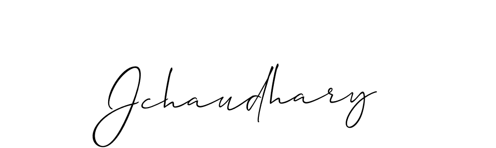 How to make Jchaudhary signature? Allison_Script is a professional autograph style. Create handwritten signature for Jchaudhary name. Jchaudhary signature style 2 images and pictures png